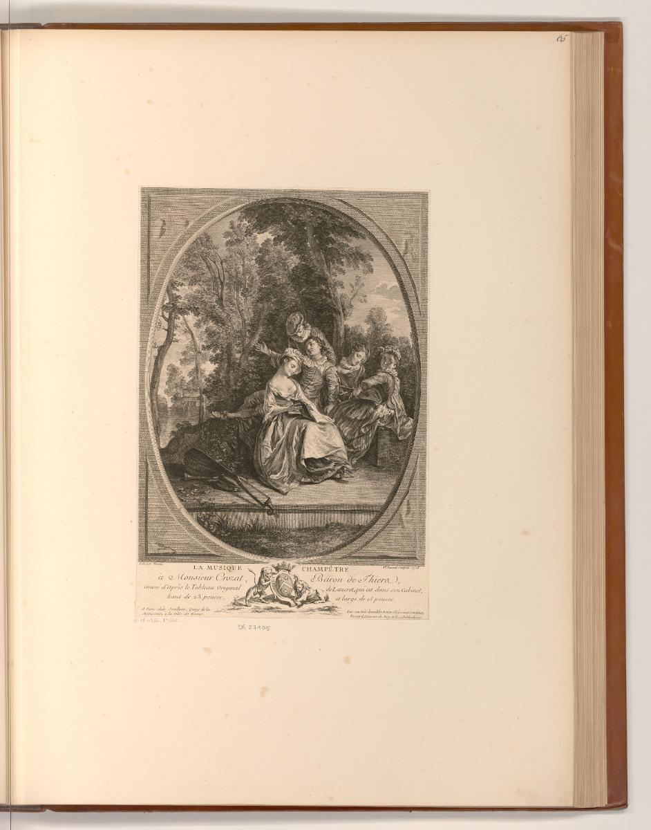 Druckgrafiken nach Charles Parrocel, Nicolas Lancret und Jean-Baptiste Pater, La musique champê…