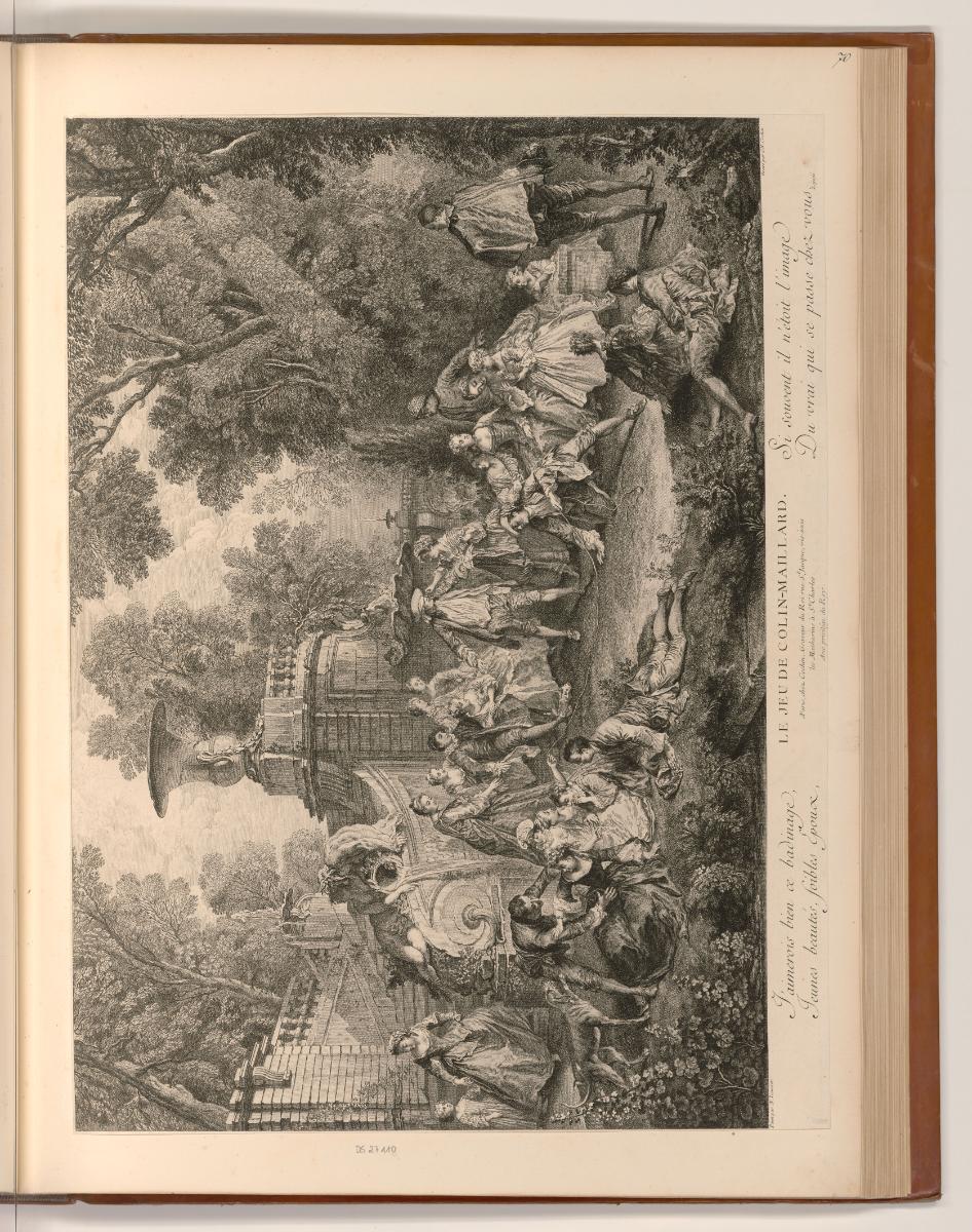 Druckgrafiken nach Charles Parrocel, Nicolas Lancret und Jean-Baptiste Pater, Le jeu de colin-m…