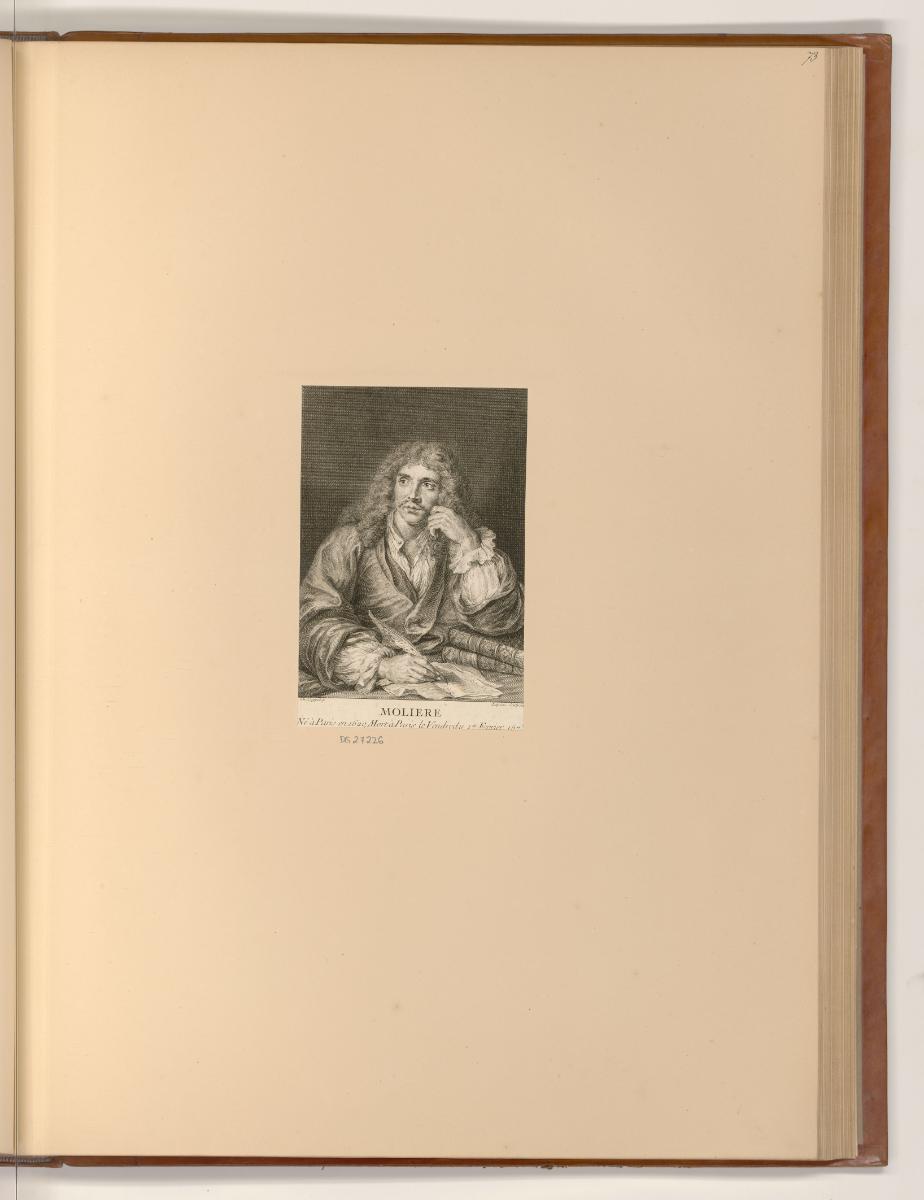 Druckgrafiken nach Jean Restout, Charles Coypel und Etienne Jeaurat, Porträt Molière, Inv. Nr.:…