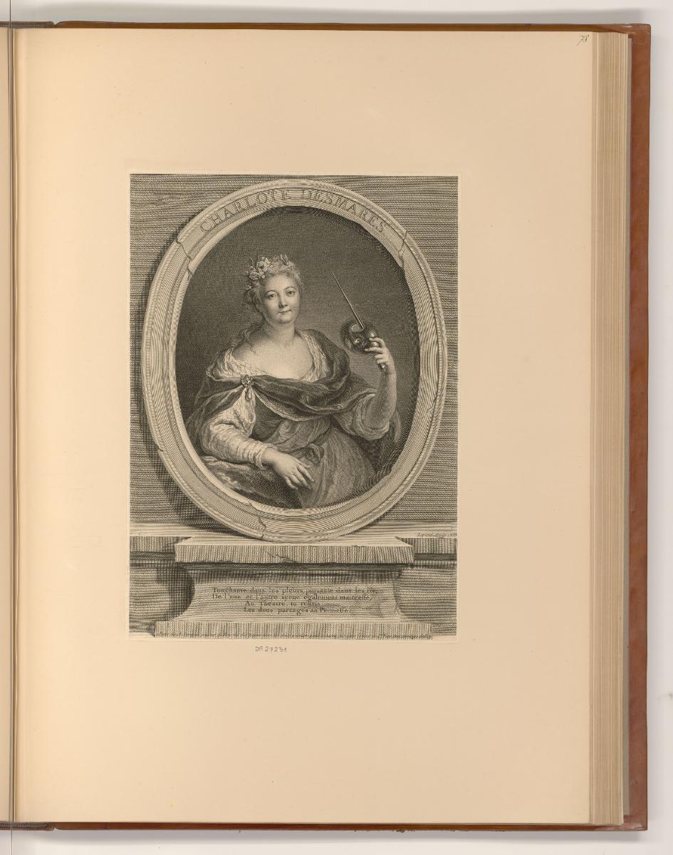 Druckgrafiken nach Jean Restout, Charles Coypel und Etienne Jeaurat, Porträt Charlotte Desmares…