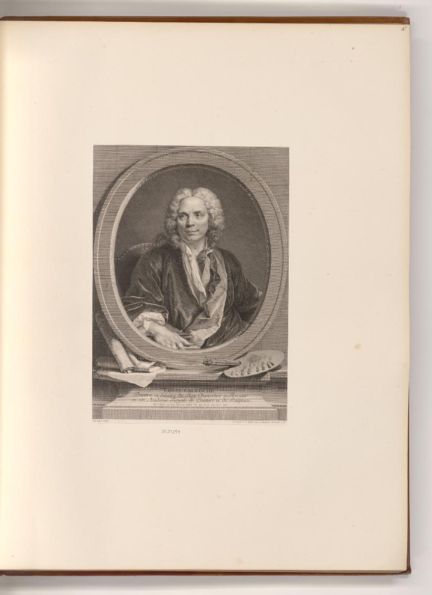 Französische Druckgrafiken des 18. Jahrhunderts, Porträt Louis Galloche, Inv. Nr.: Frankreich n…