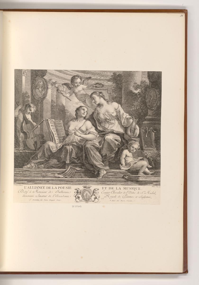 Französische Druckgrafiken des 18. Jahrhunderts, L'Alliance de la poesie et de la musique, Inv.…