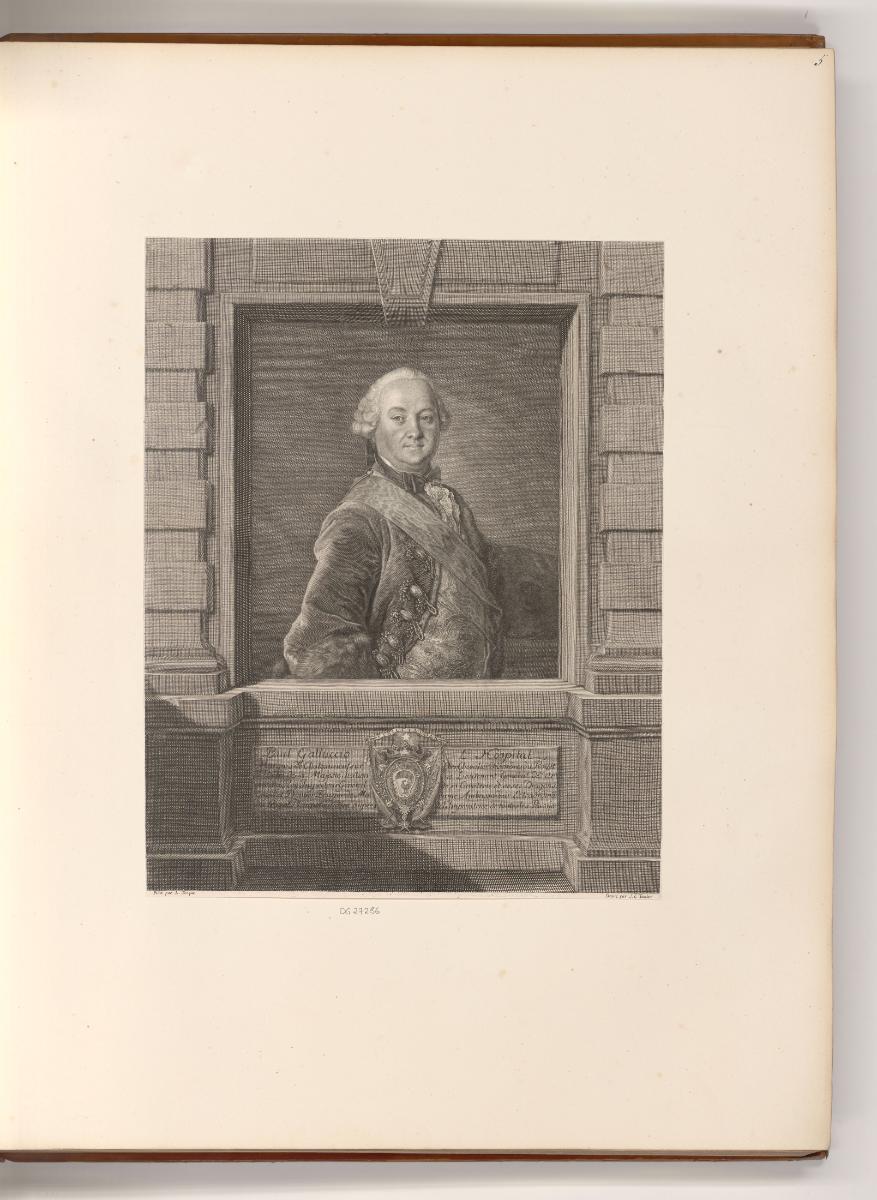 Französische Druckgrafiken des 18. Jahrhunderts, Porträt Paul-François de L'Hospital, Inv. Nr.:…