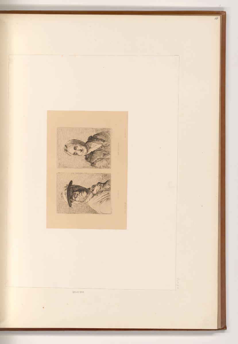 Französische Druckgrafiken des 18. Jahrhunderts, Porträt Jean-Baptiste Siméon Chardin und Frau,…