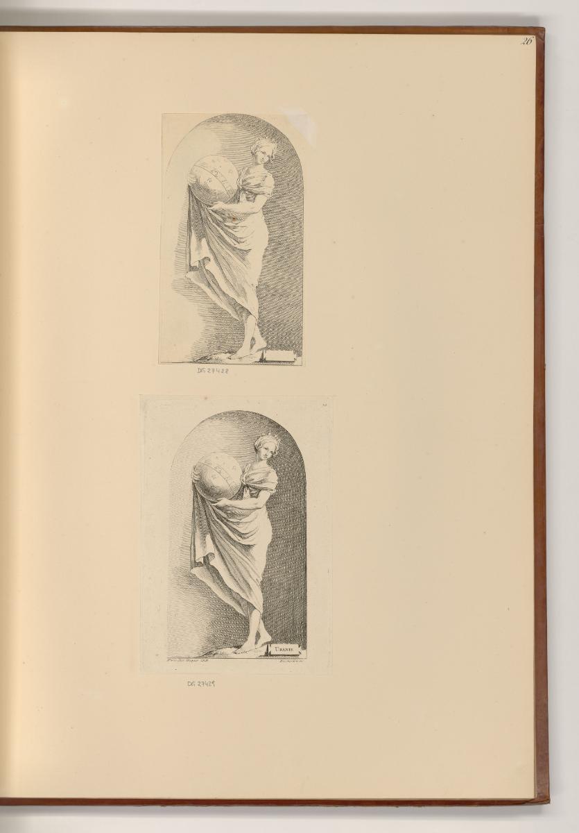 Druckgrafiken nach Edme Bouchardon, Urania, Inv. Nr.: Frankreich nach Sektionen II/38, F/II/38/…