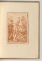 Druckgrafiken nach François Boucher, Frau krönt eine Büste mit einem Blumenkranz, Inv. Nr.: Fra…