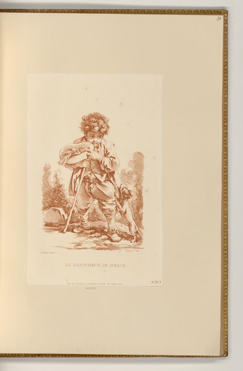 Druckgrafiken nach François Boucher, Le denicheur de merle, Inv. Nr.: Frankreich nach Sektionen…