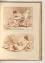 Druckgrafiken nach François Boucher, Rückenakt eines Mannes; Rückenakt einer Frau, Inv. Nr.: Fr…