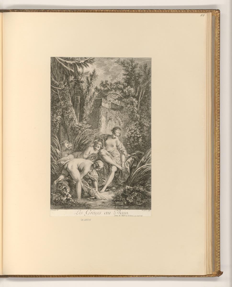 Druckgrafiken nach François Boucher, Das Bad der Grazien, Inv. Nr.: Frankreich nach Sektionen I…