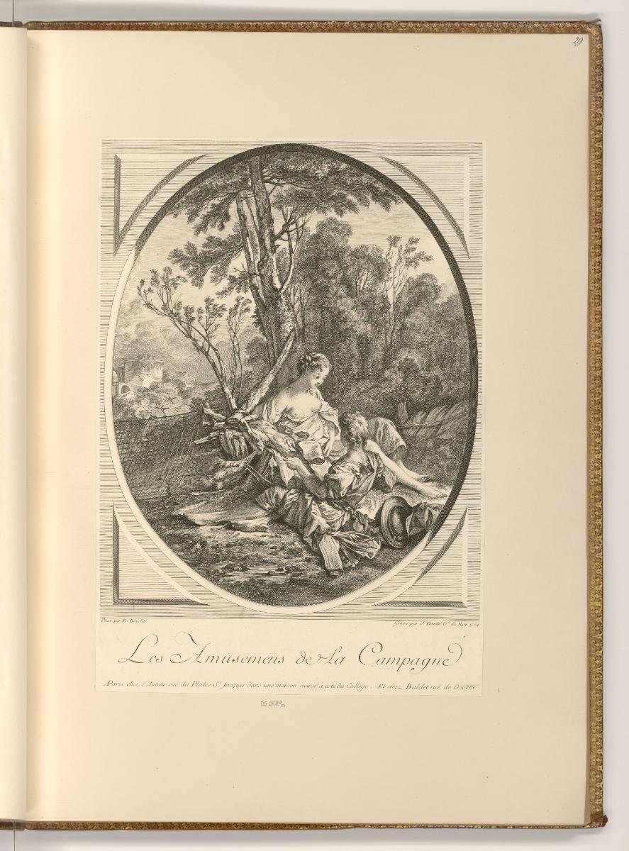 Druckgrafiken nach François Boucher, Les Amusemens de la Campagne, Inv. Nr.: Frankreich nach Se…