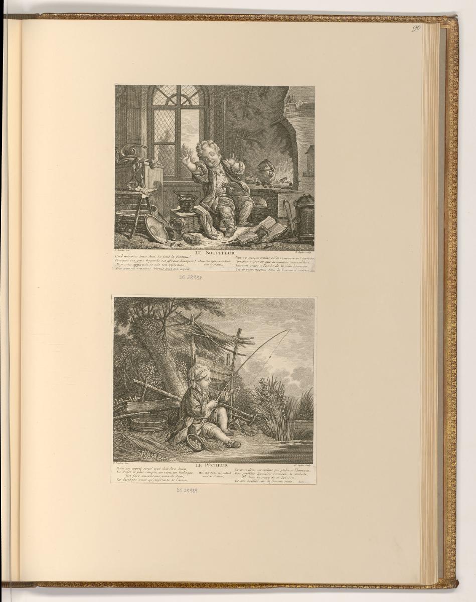 Druckgrafiken nach François Boucher, Le Souffleur; Le Pêcheur, Inv. Nr.: Frankreich nach Sektio…
