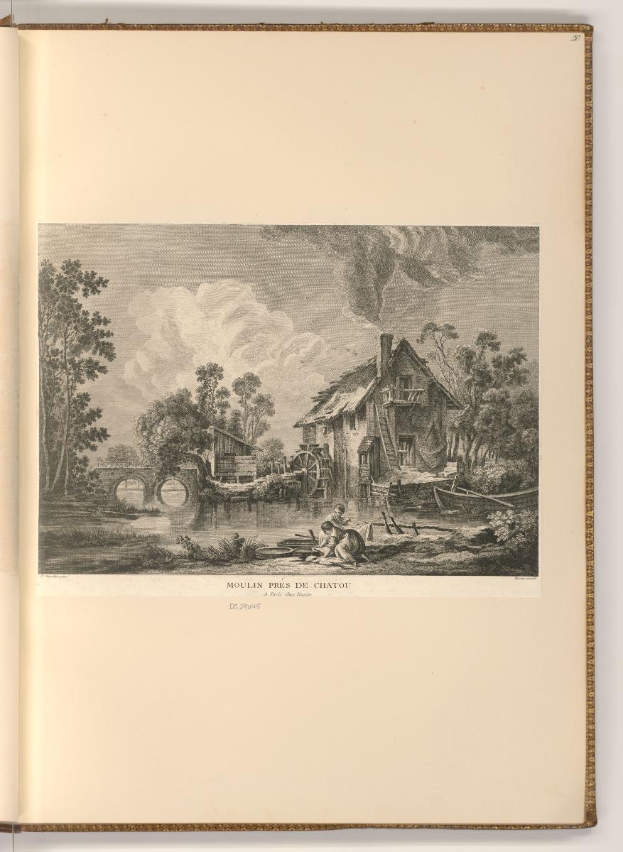 Druckgrafiken nach François Boucher, Moulin près de chatou, Inv. Nr.: Frankreich nach Sektionen…
