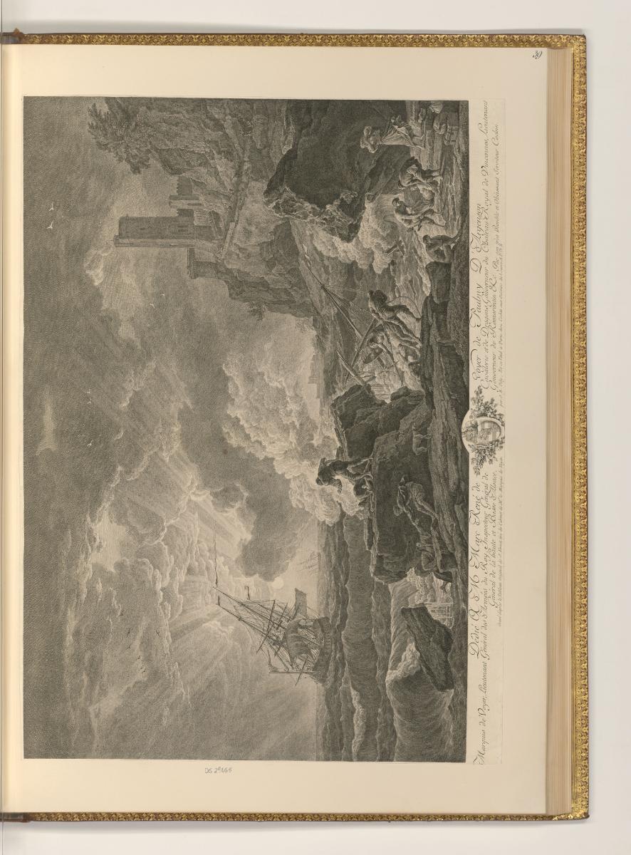 Druckgrafiken nach Claude-Joseph Vernet, Schiffbrüchige, Inv. Nr.: Frankreich nach Sektionen II…