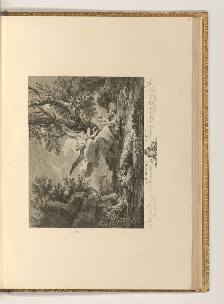Druckgrafiken nach Claude-Joseph Vernet, Agar in der Wüste, Inv. Nr.: Frankreich nach Sektionen…