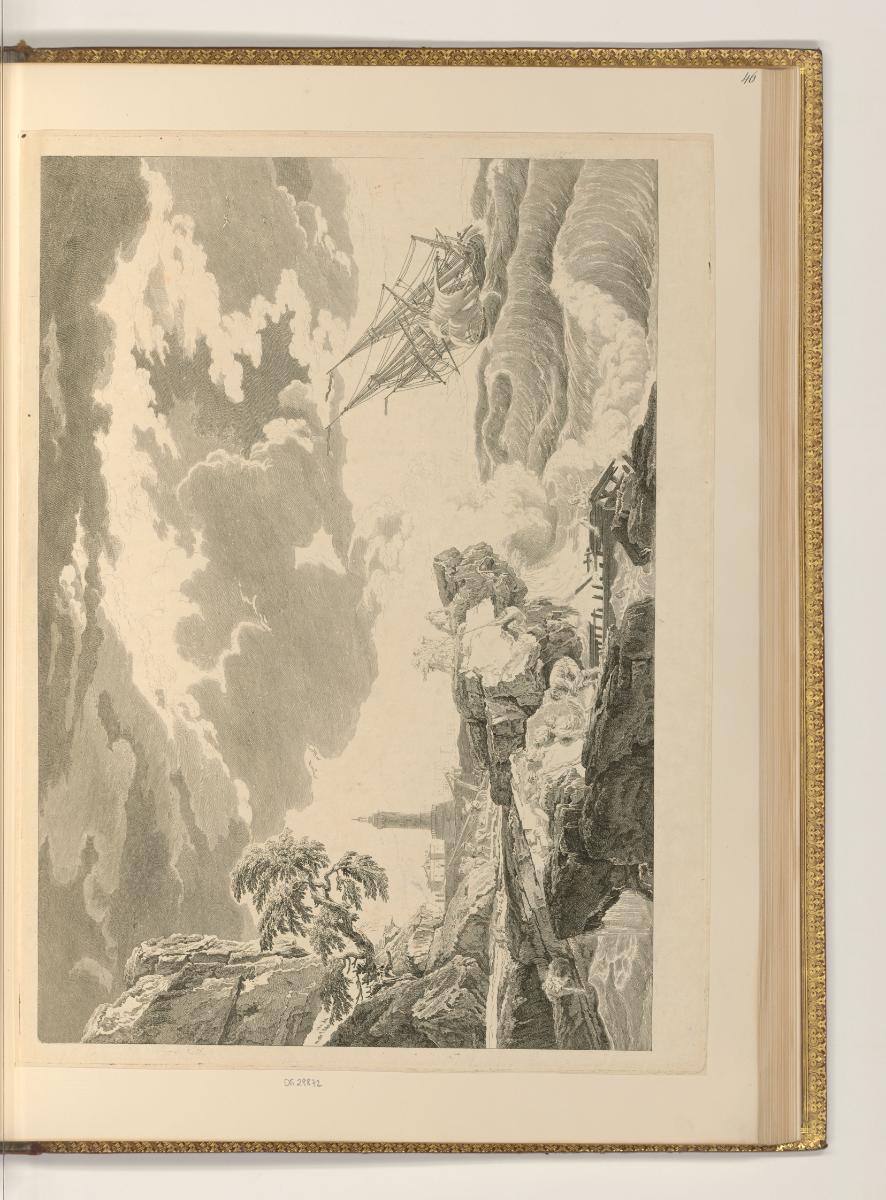 Druckgrafiken nach Claude-Joseph Vernet, Rettung Schiffbrüchiger, Inv. Nr.: Frankreich nach Sek…