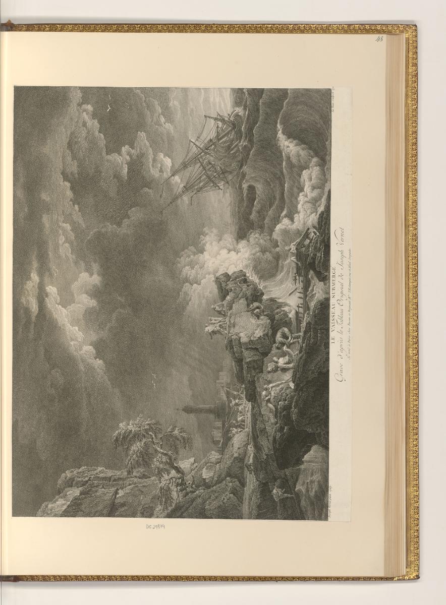 Druckgrafiken nach Claude-Joseph Vernet, Rettung Schiffbrüchiger, Inv. Nr.: Frankreich nach Sek…