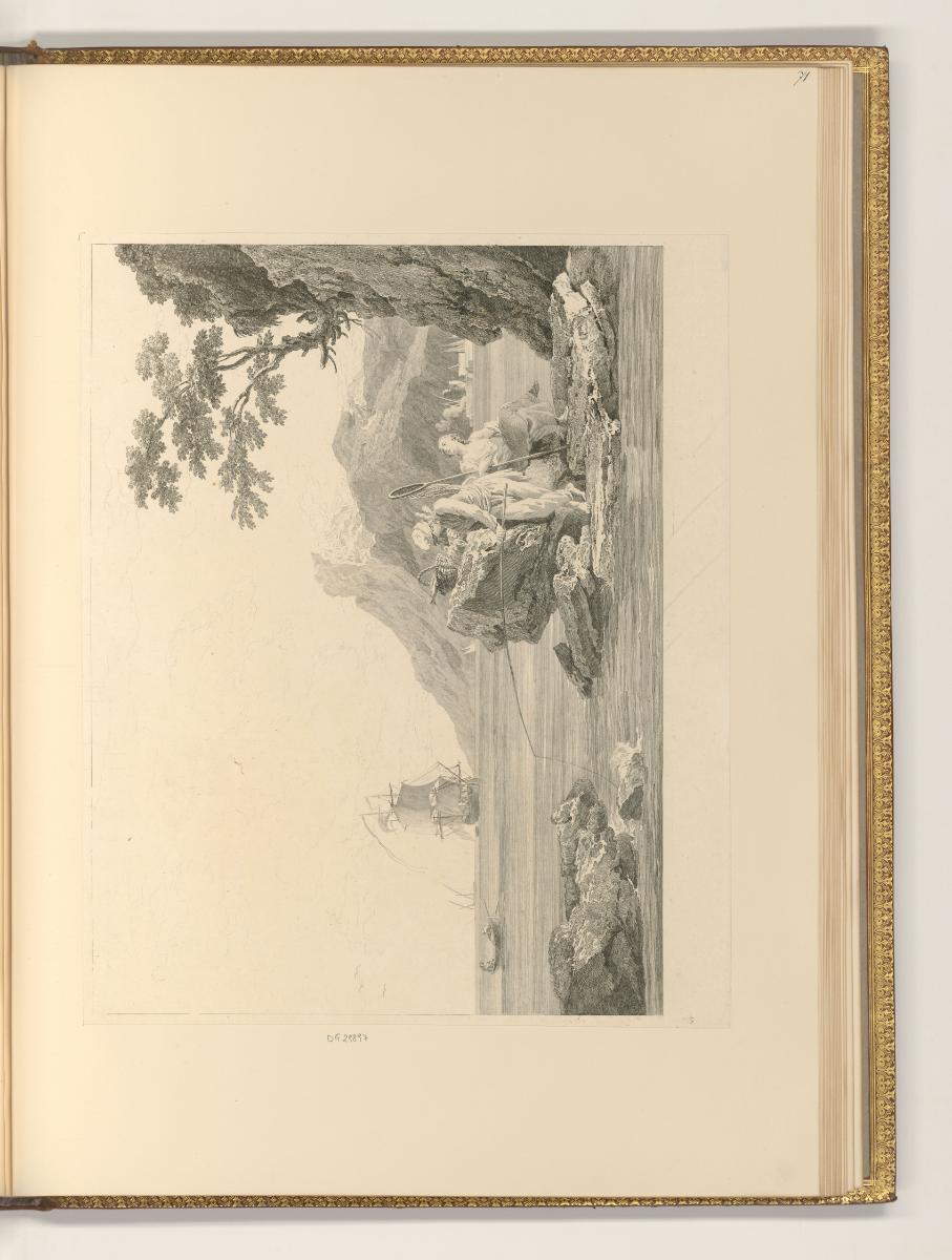 Druckgrafiken nach Claude-Joseph Vernet, Les amans a la peche, Inv. Nr.: Frankreich nach Sektio…