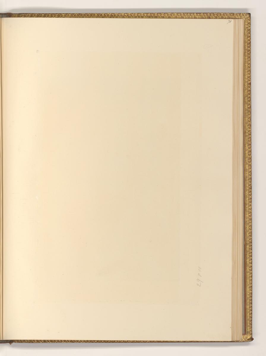 Druckgrafiken nach Claude-Joseph Vernet, Leerseite durch Entnahme, Inv. Nr.: Frankreich nach Se…