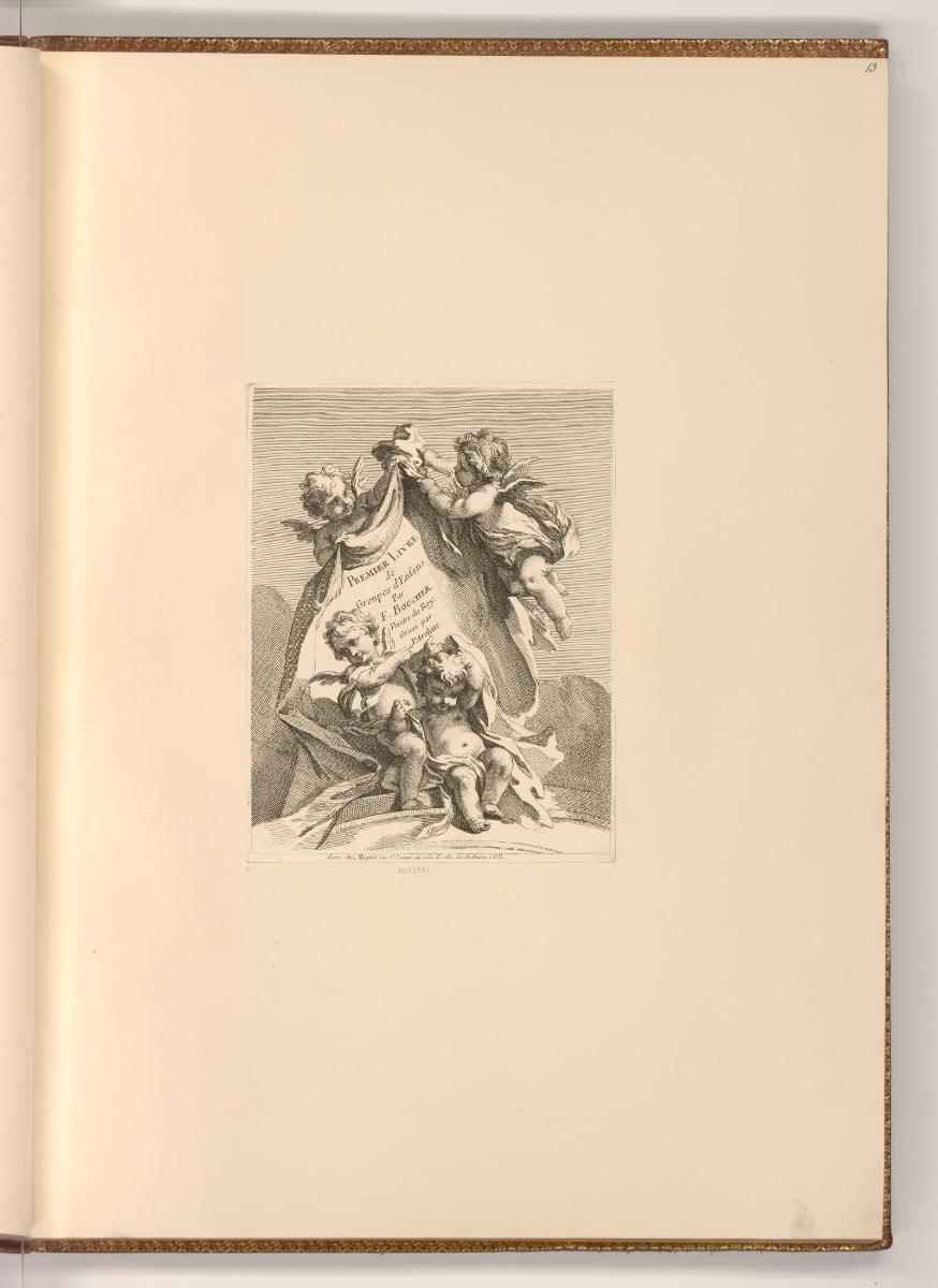Druckgrafiken nach François Boucher, Titelblatt, Putten und Kinder, Inv. Nr.: Frankreich nach S…