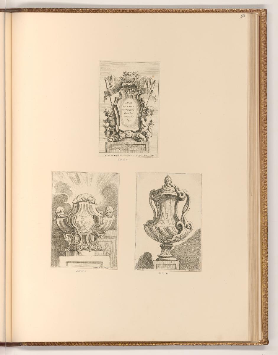 Druckgrafiken nach François Boucher, Titelblatt, Vasen, Inv. Nr.: Frankreich nach Sektionen II/…