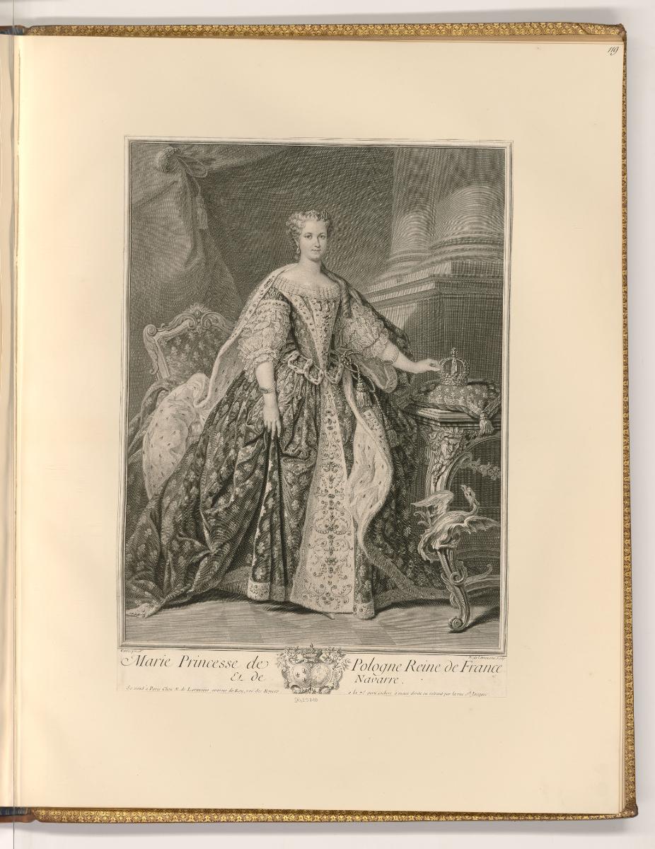 Druckgrafiken nach Charles André Van Loo, Marie Princesse de Pologne Reine de France et de Nava…