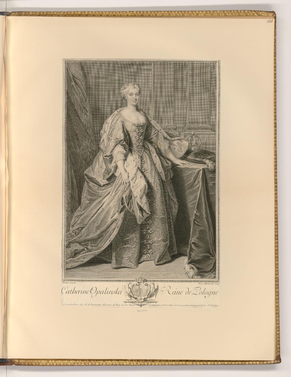 Druckgrafiken nach Charles André Van Loo, Porträt Katharina Opalińska, Inv. Nr.: Frankreich nac…