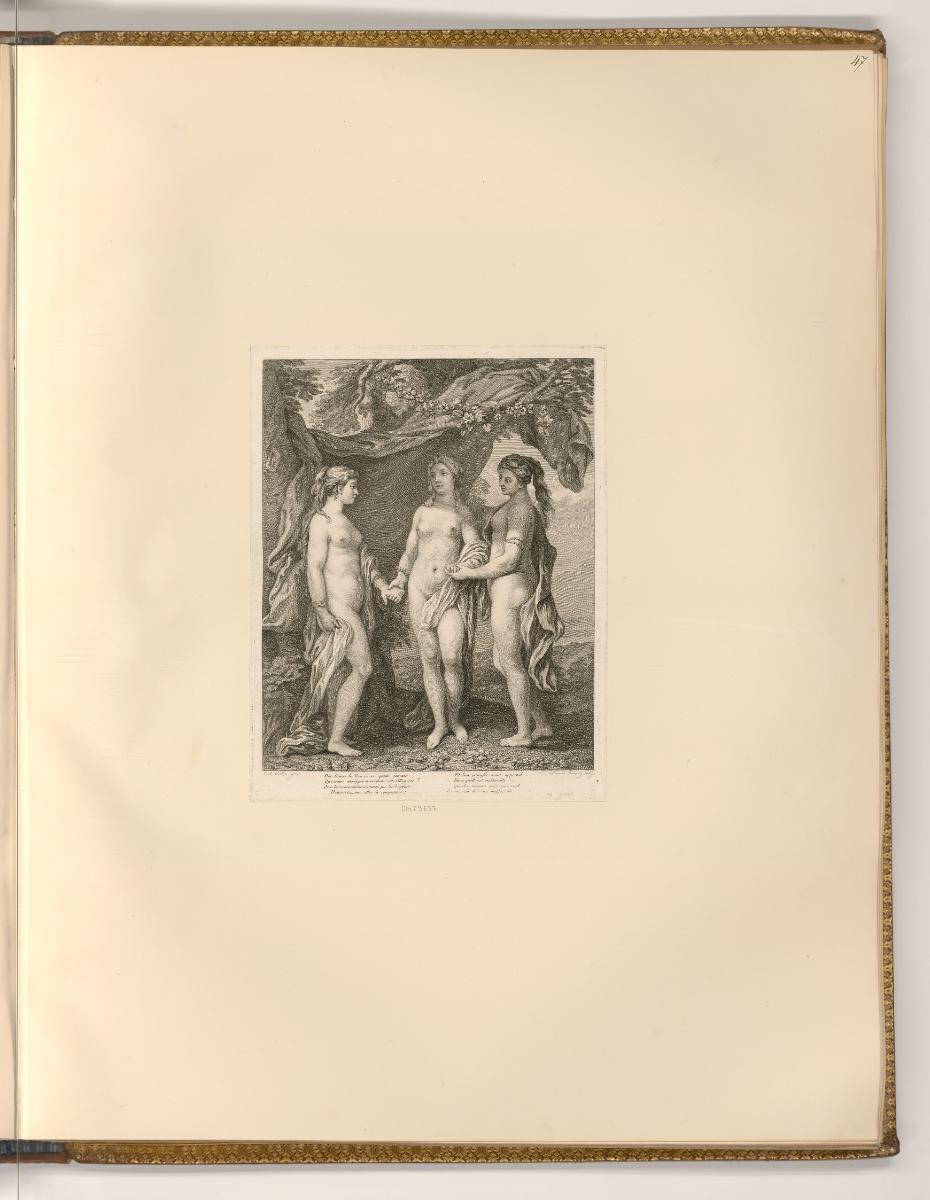 Druckgrafiken nach Charles André Van Loo, Die drei Grazien, Inv. Nr.: Frankreich nach Sektionen…