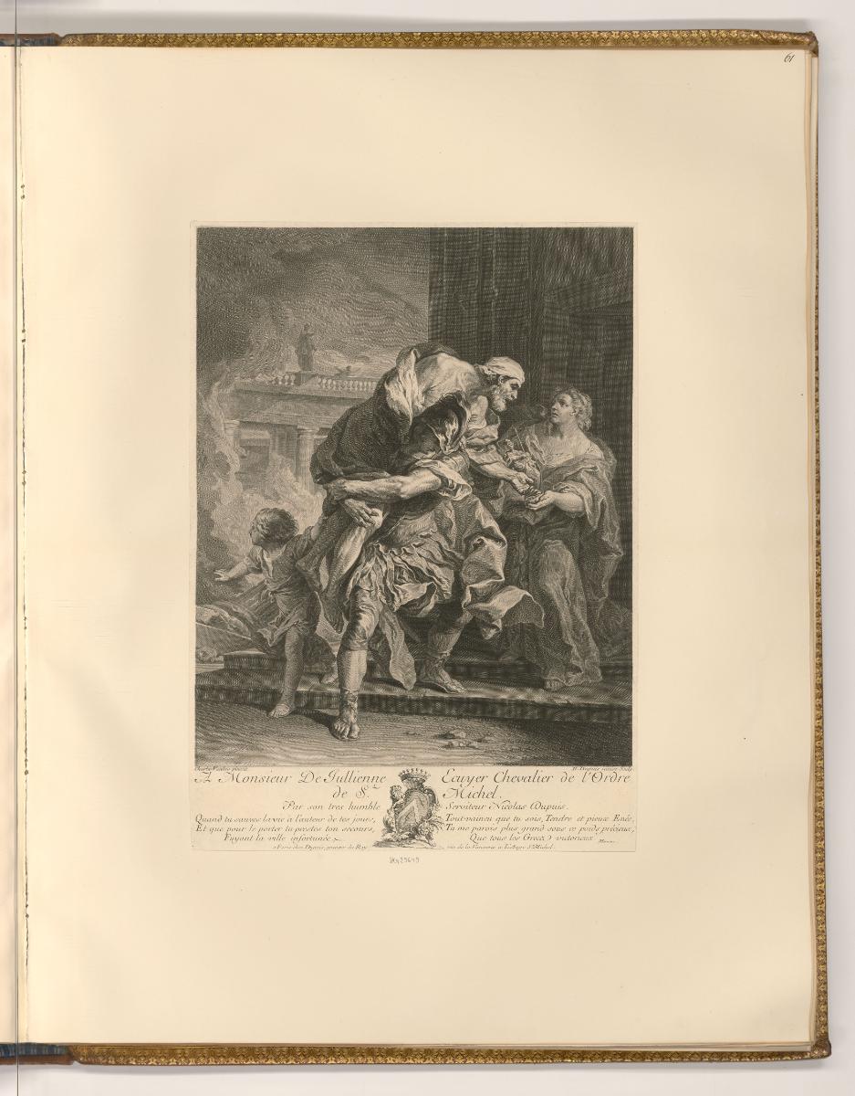 Druckgrafiken nach Charles André Van Loo, Aeneas flieht aus Troja, Inv. Nr.: Frankreich nach Se…