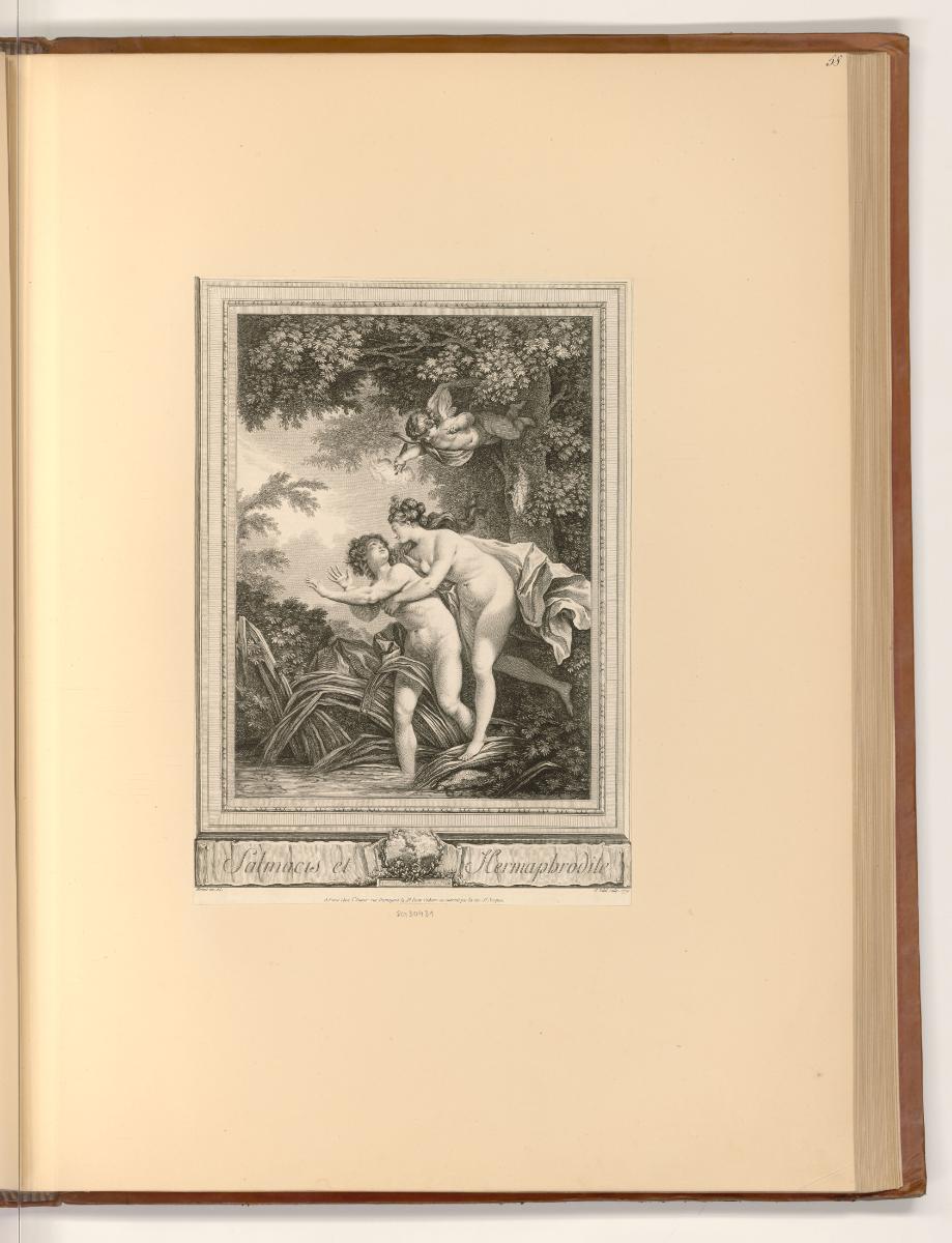 Französische Druckgrafiken des 18. Jahrhunderts, Salmacis und Hermaphrodite, Inv. Nr.: Frankrei…
