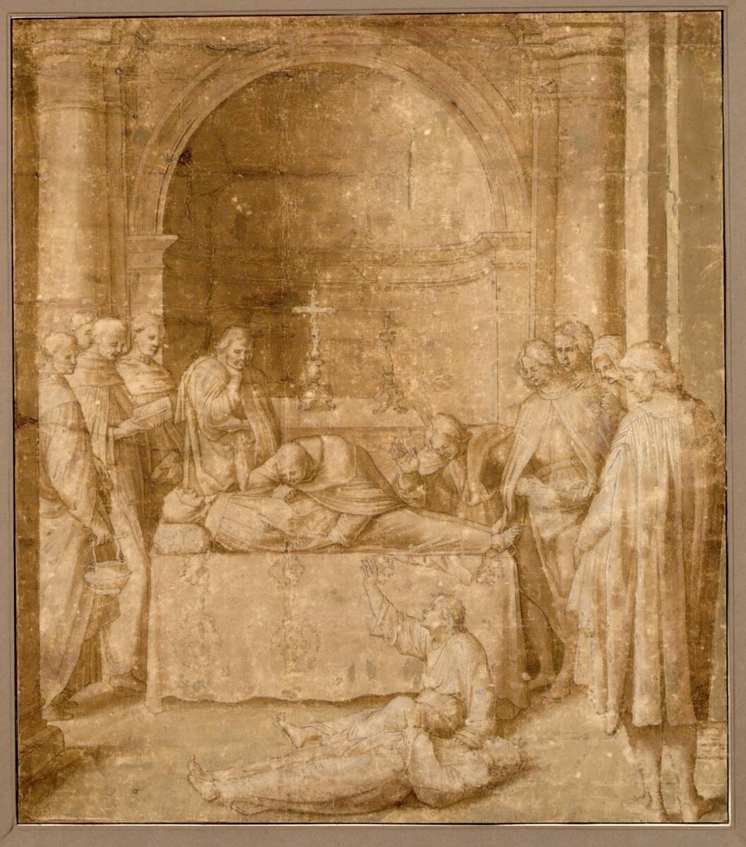 Anonym, Wunderbare Erweckung eines Toten an der Bahre des heiligen Filippo Benizzi, Inv. Nr.: 1…