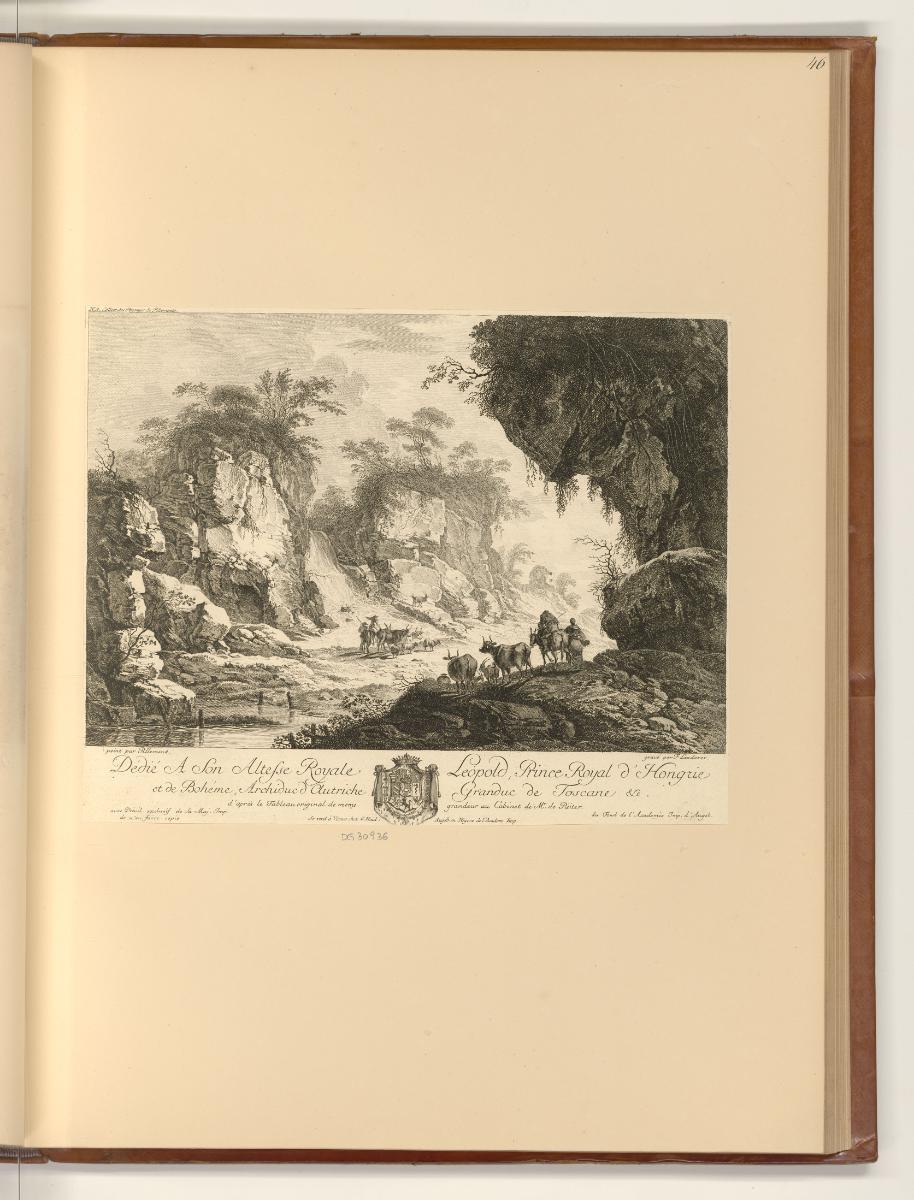 Druckgrafiken nach Jean Pillement, Felsige Landschaft mit Hirten, Inv. Nr.: Frankreich nach Sek…