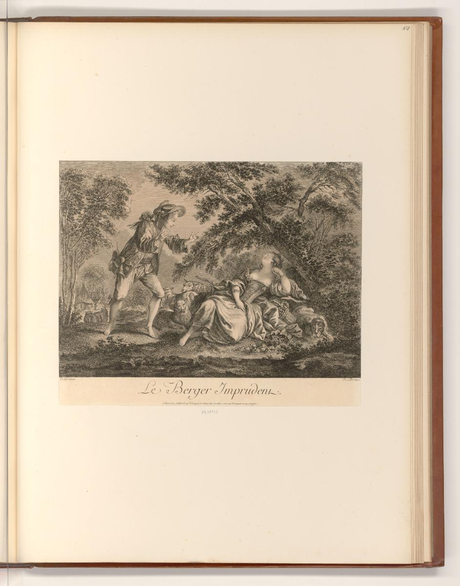 Französische Druckgrafiken des 18. Jahrhunderts, Le Berger Imprudent, Inv. Nr.: Frankreich nach…
