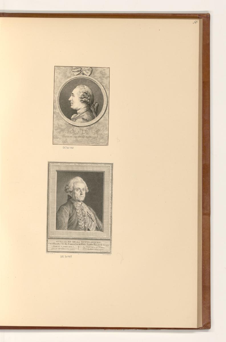 Druckgrafiken nach Charles Nicolas Cochin, Porträt S. R. Baudouin; Toussaint-Guillaume Picquet …