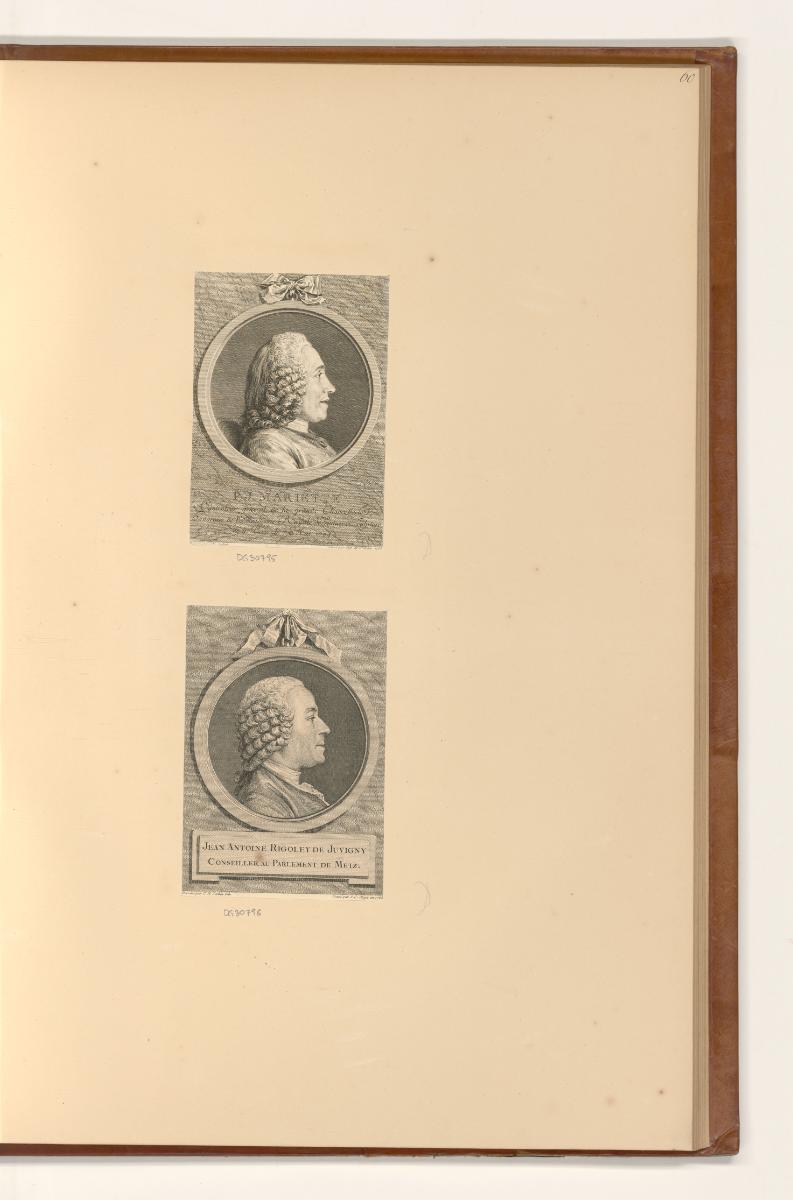 Druckgrafiken nach Charles Nicolas Cochin, Porträt Pierre Jean Mariette; Jean Antoine Rigoley d…