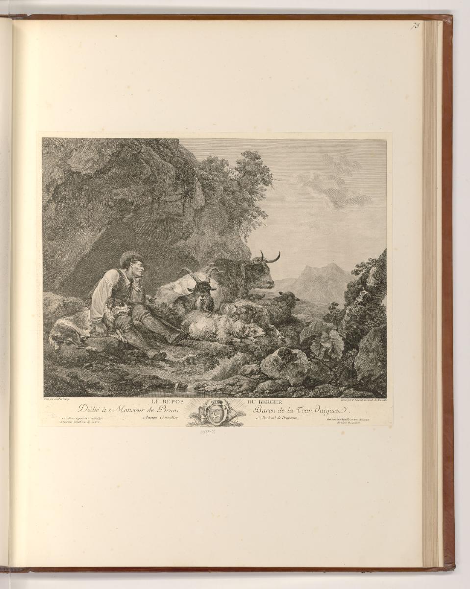 Französische Druckgrafiken des 18. Jahrhunderts, Le repos du berger, Inv. Nr.: Frankreich nach …