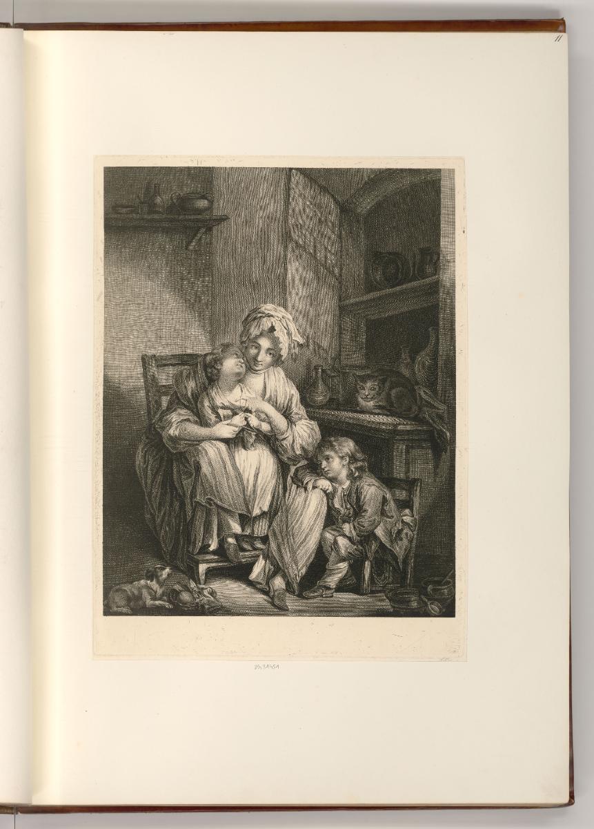 Druckgrafiken nach Jean-Baptiste Greuze, Les soins maternels, Inv. Nr.: Frankreich nach Sektion…