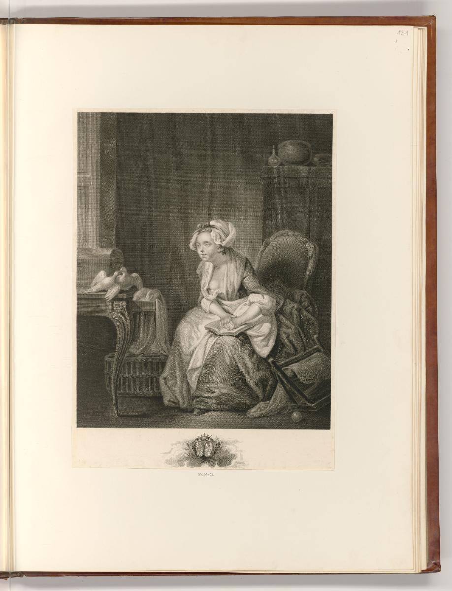 Druckgrafiken nach Jean-Baptiste Greuze, Premières leçons d'amour, Inv. Nr.: Frankreich nach Se…