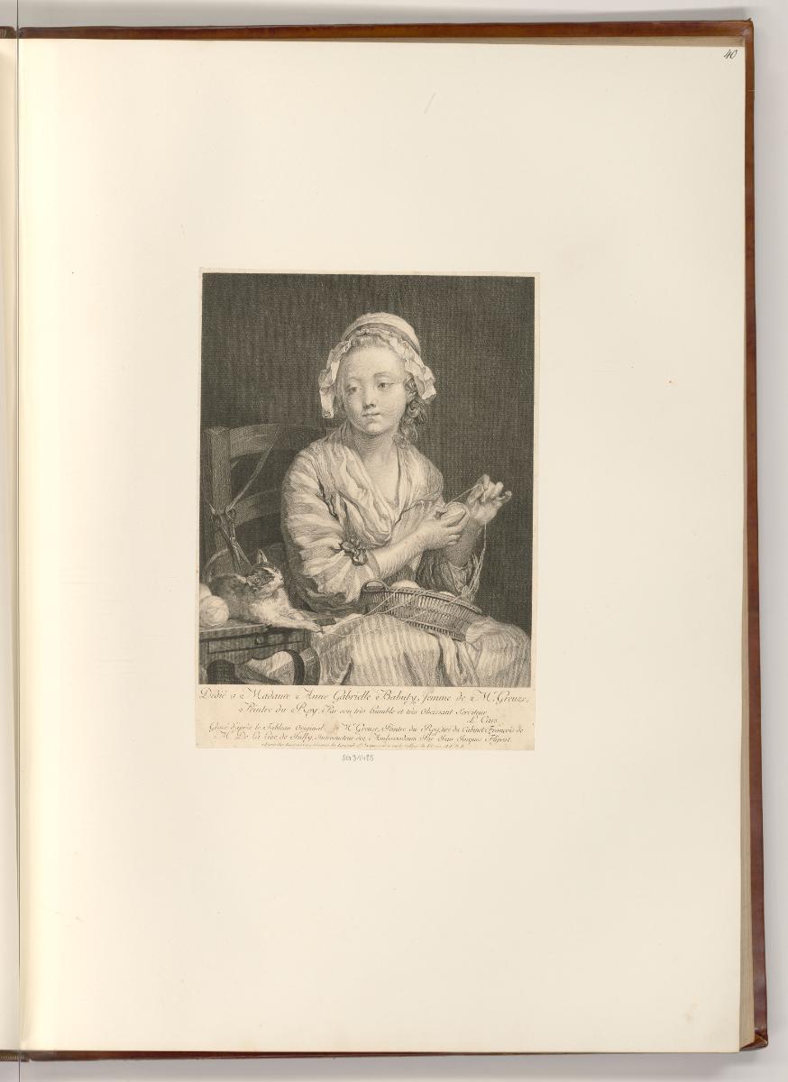 Druckgrafiken nach Jean-Baptiste Greuze, La Dévideuse, Inv. Nr.: Frankreich nach Sektionen II/5…