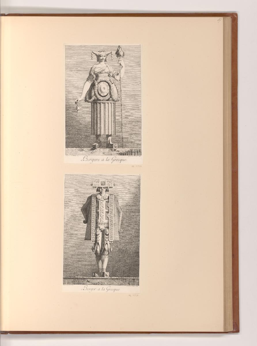 Französische Druckgrafiken des 18. Jahrhunderts, Figuren in allegorischem Gewand, Inv. Nr.: Fra…