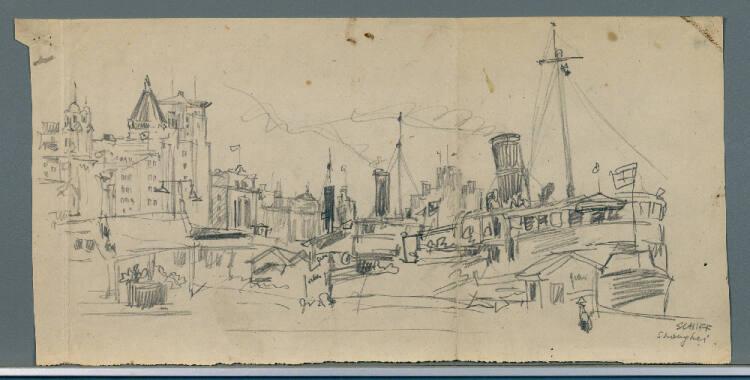 Friedrich Schiff, Hafenkai in Shanghai, Inv. Nr.: 39281r