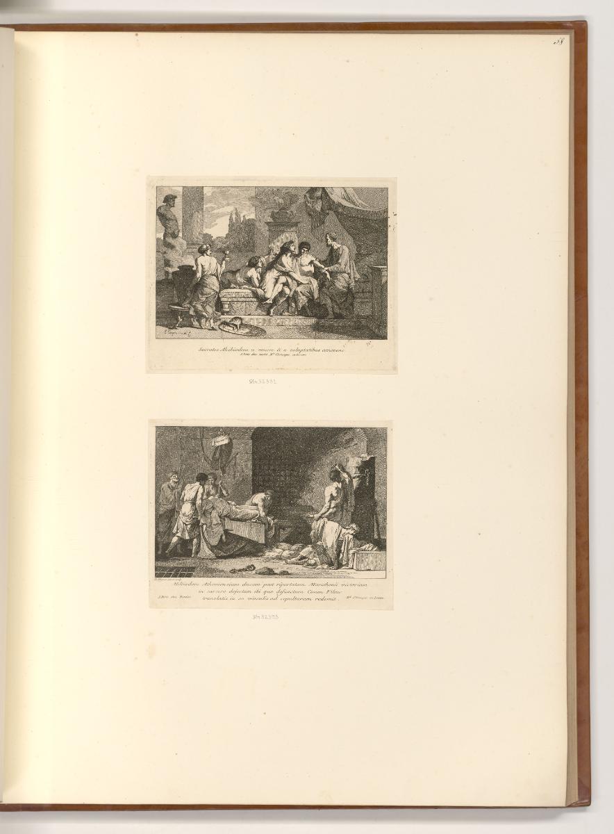 Französische Druckgrafiken des 18. und frühen 19. Jahrhunderts, Tod des Sokrates, Inv. Nr.: Fra…