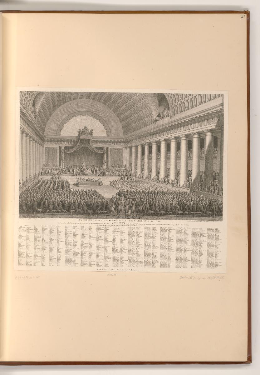 Druckgrafiken nach Jean Michel Moreau, Ouverture des États-Généraux à Versailles, le 5 Mai 1789…
