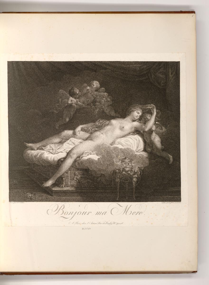 Französische Druckgrafiken des 18. und 19. Jahrhunderts, Bonjour ma Mere, Inv. Nr.: Frankreich …