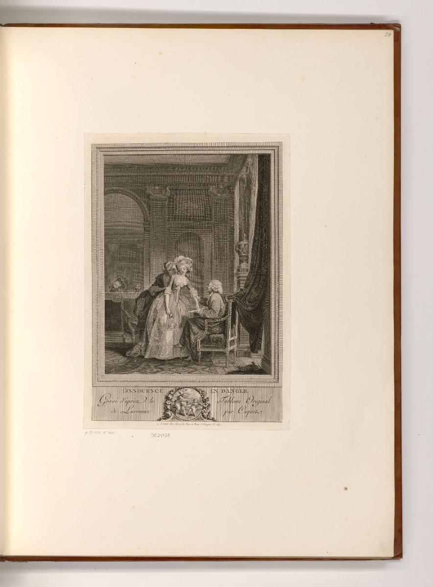 Französische Druckgrafiken des 18. und 19. Jahrhunderts, L'innocence en danger, Inv. Nr.: Frank…