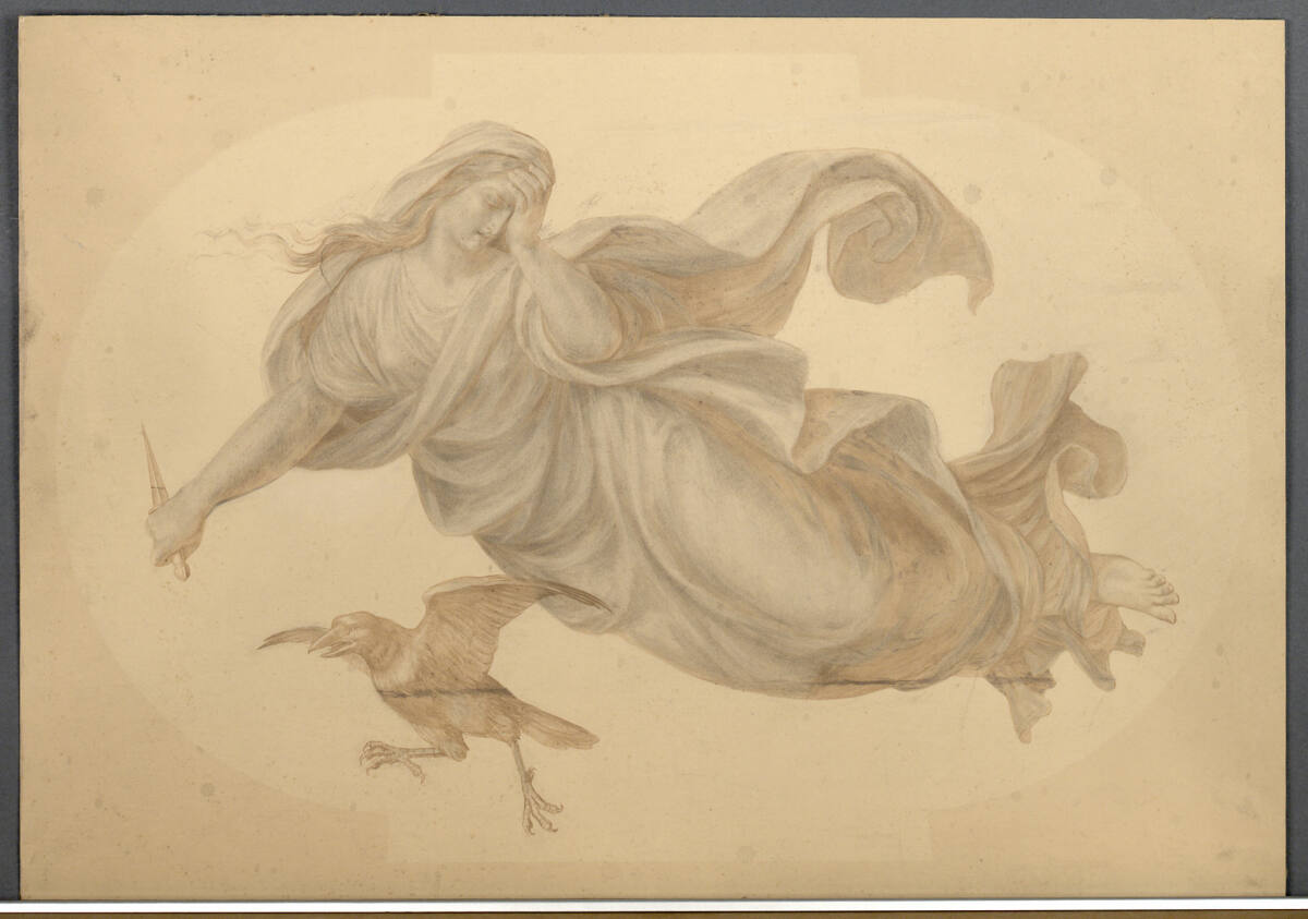Melancholie (Entwurf für das Auditorium der Wiener Oper), Eduard Bitterlich