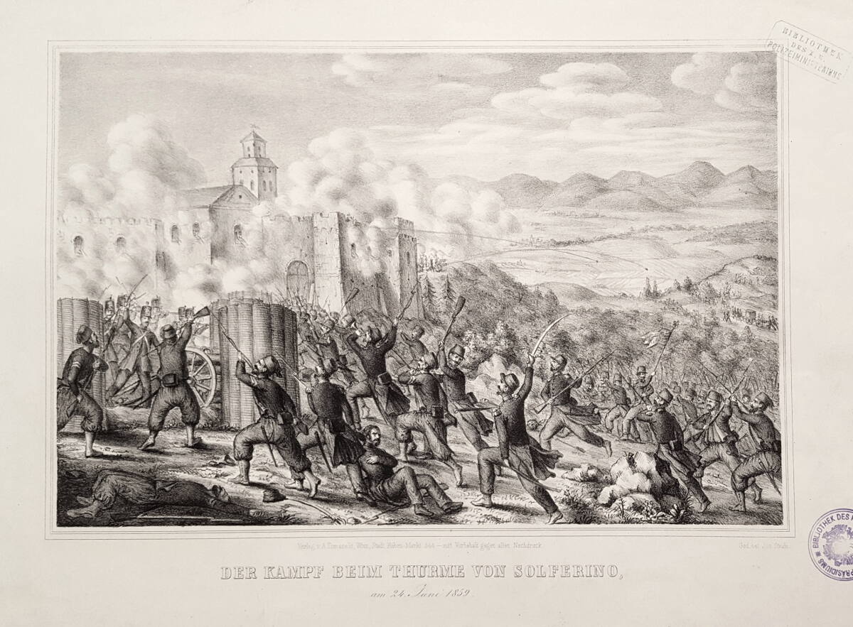 "DIE SCHLACHT BEIM THURME VON SOLFERINO, | am 24. Juni 1859.", JosephStoufs, 1859–1860