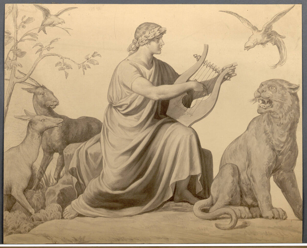 Orpheus zähmt die Tiere, Francis Hayman