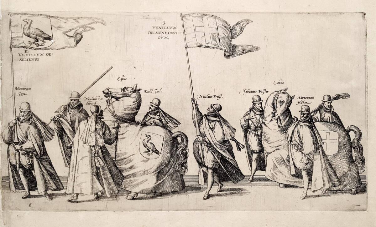 Frans Hogenberg, Simon Novellanus, Begräbnisfeierlichkeiten für König Friedrich II. von Dänemar…