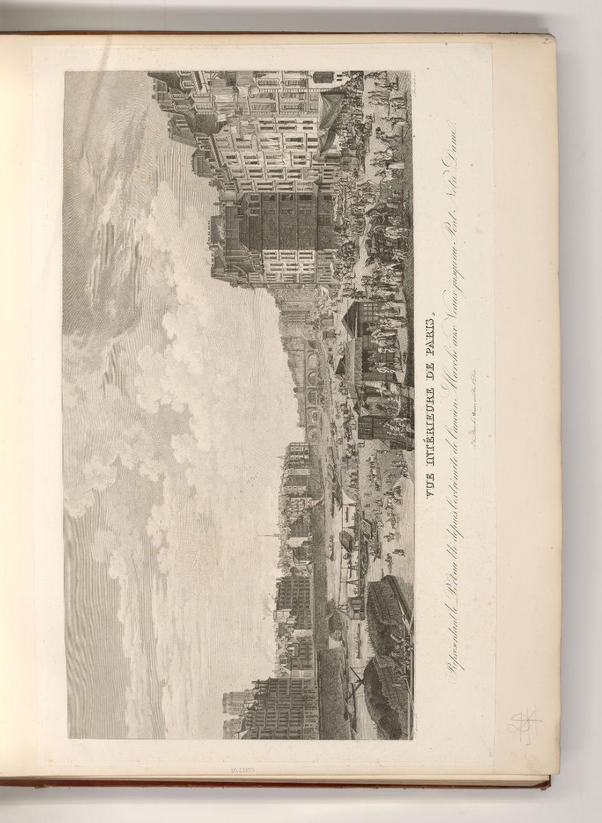 Französische Druckgrafiken des 18. und 19. Jahrhunderts, Vue intérieure de Paris représentant l…