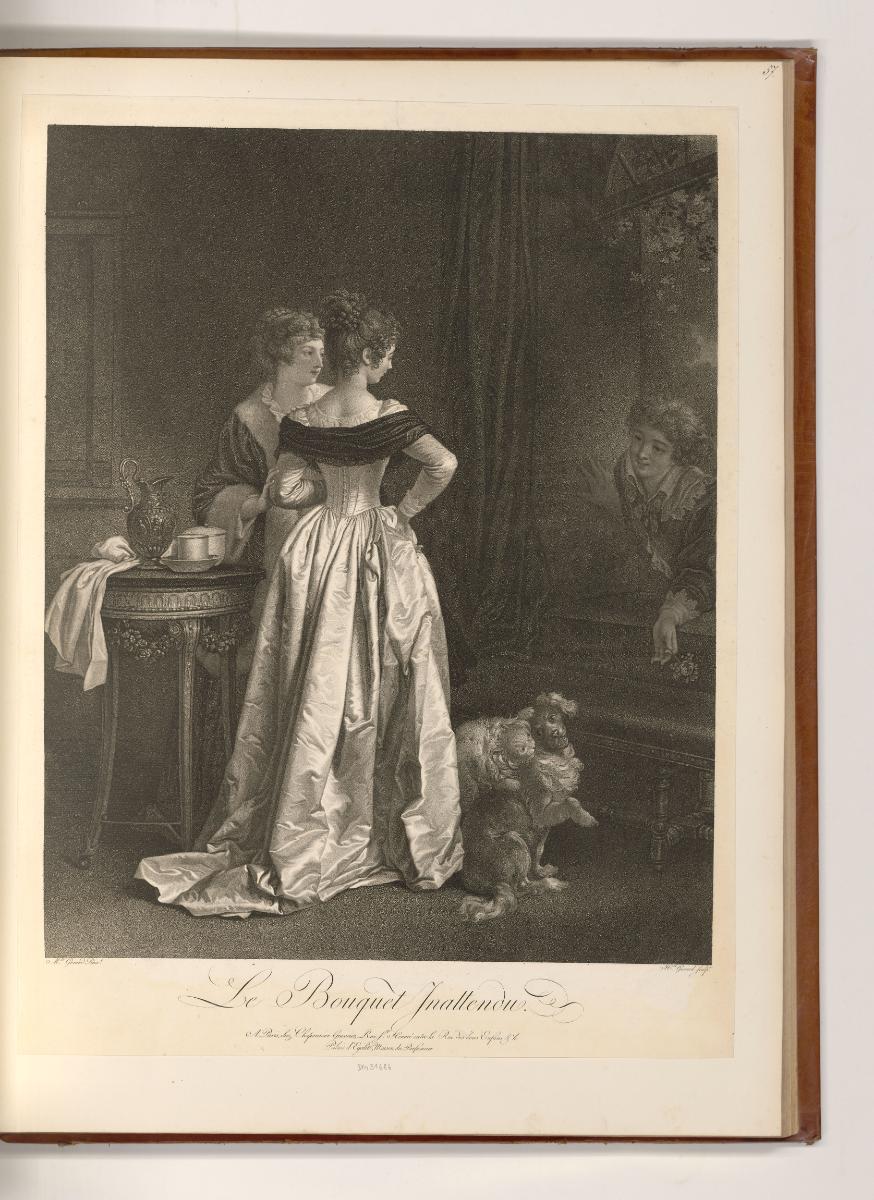 Französische Druckgrafiken des 18. und 19. Jahrhunderts, Le Bouquet inattendu, Inv. Nr.: Frankr…